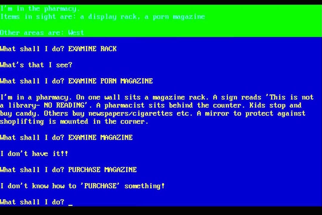 《Soft Porn Adventure》,早期 H Game,文字冒險類。