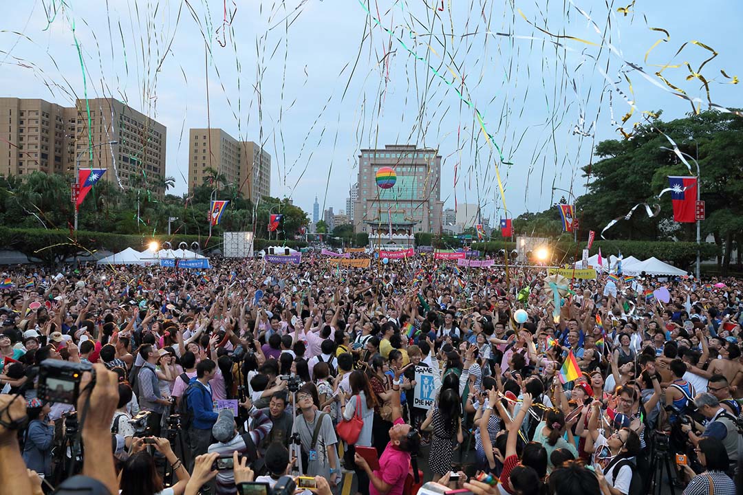 2012年,第十届台湾同志游行现场。