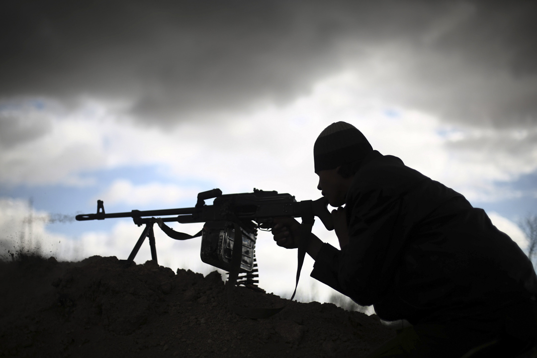 敘利亞反政府組織Jaish al-Islam成員與政府軍發生衝突。