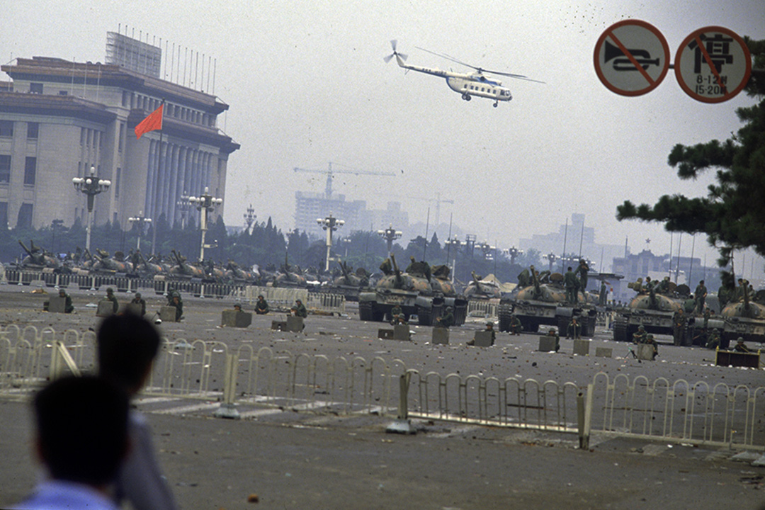 1989年6月6日,天安门广场镇压后的北京。