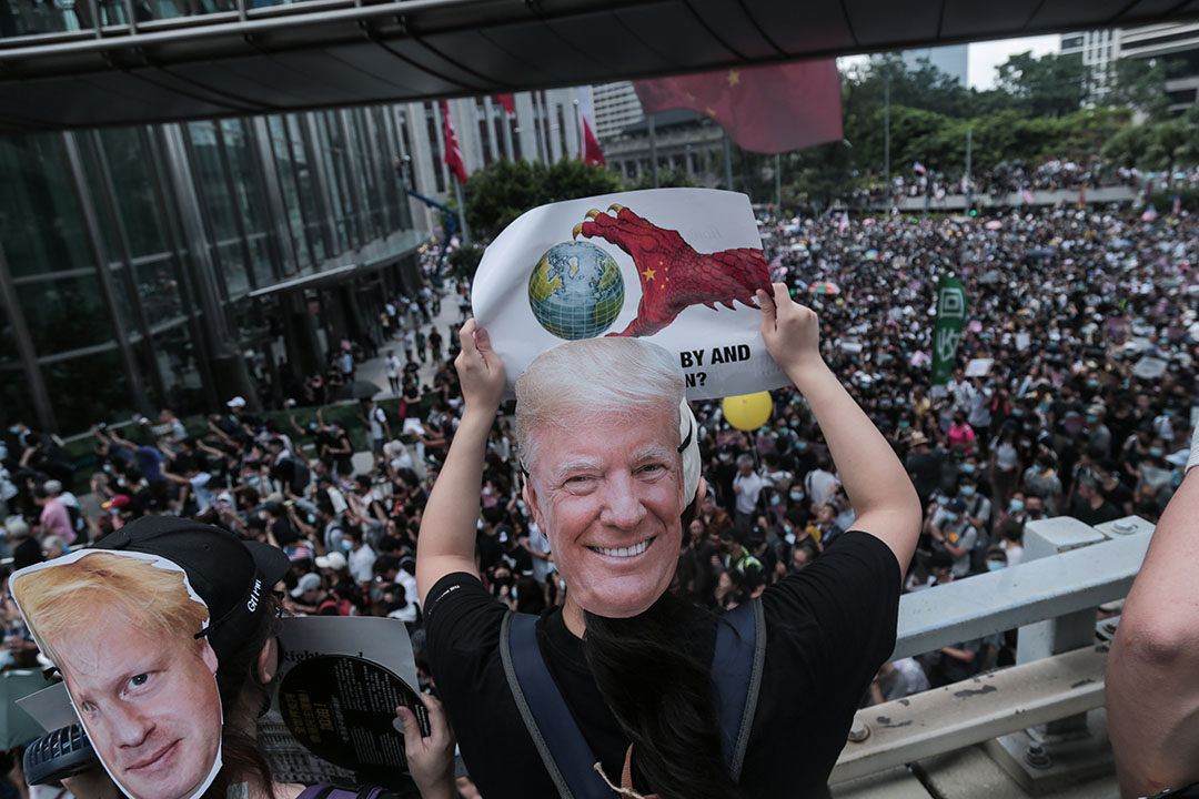 2019年9月8日,香港人權與民主祈禱會的示威者。