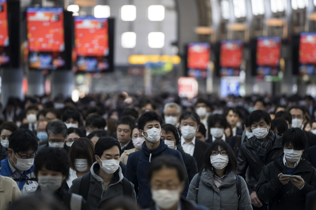 2020年3月26日,日本東京的上班人士。