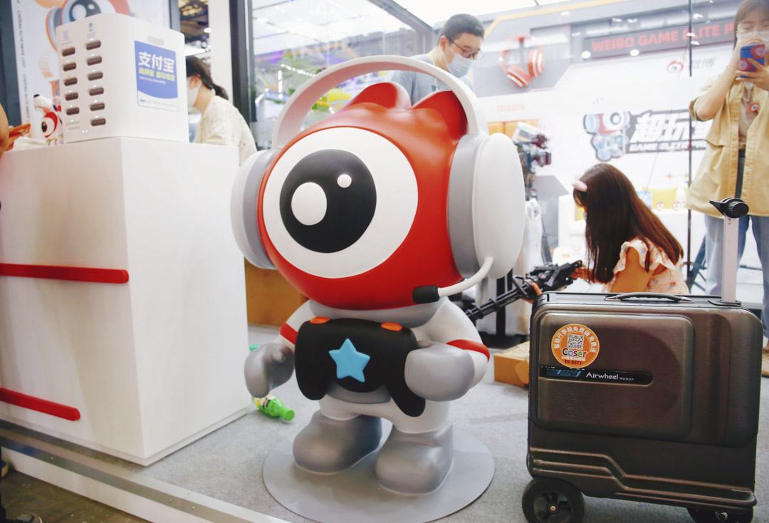 2021年8月1日 ,上海举行的 ChinaJoy Entertainment Expo,微博的展位。