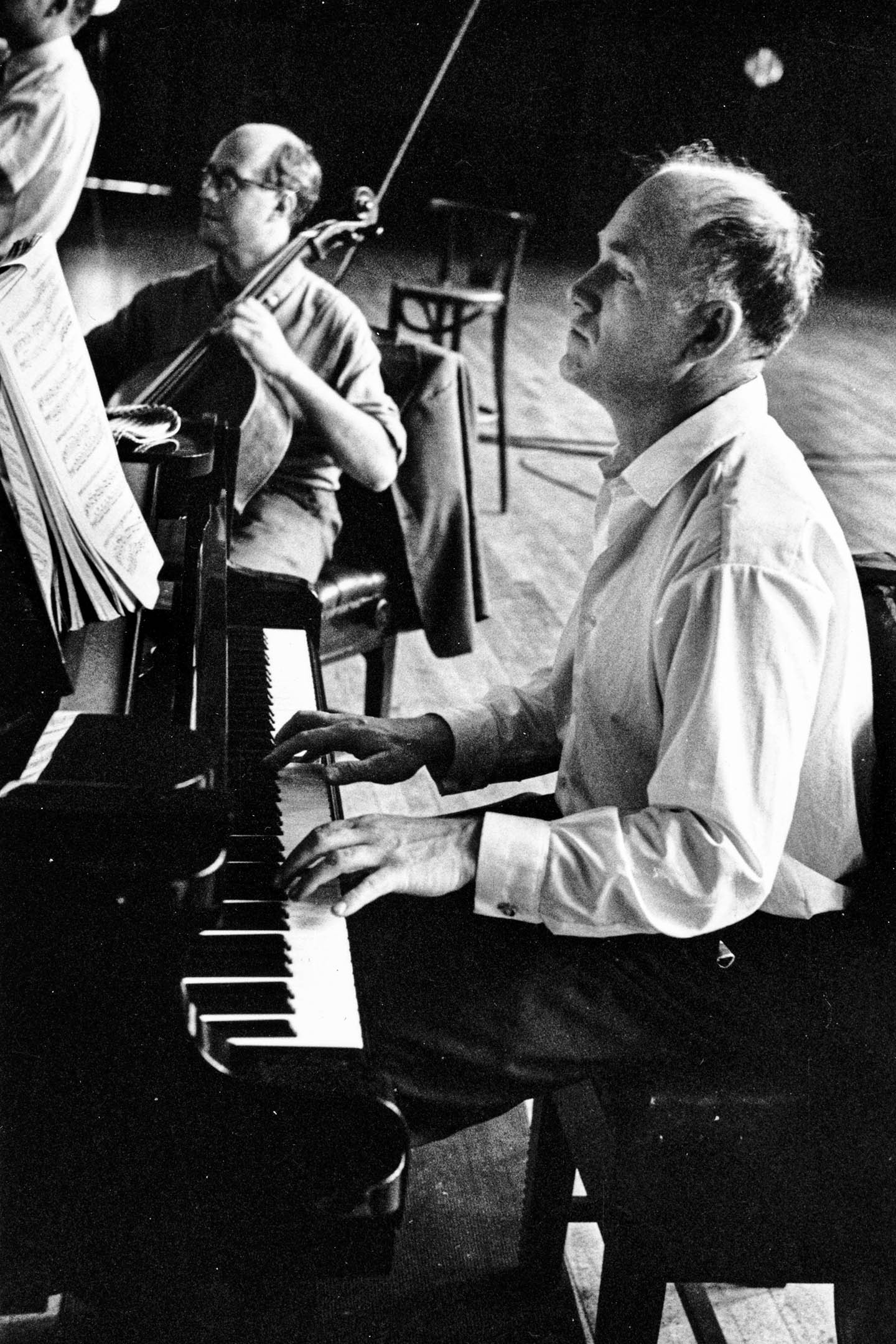 1961年7月24日，俄羅斯鋼琴家李希特（Sviatoslav Richter）演奏鋼琴。