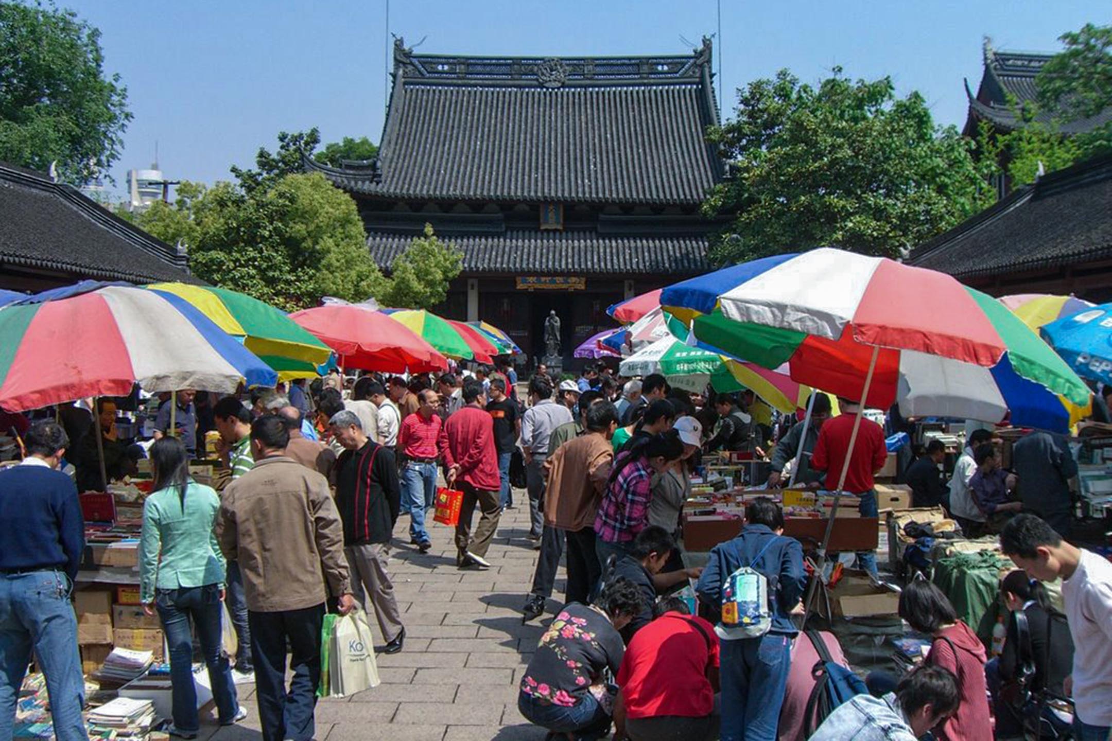 上海文廟舊書市場。