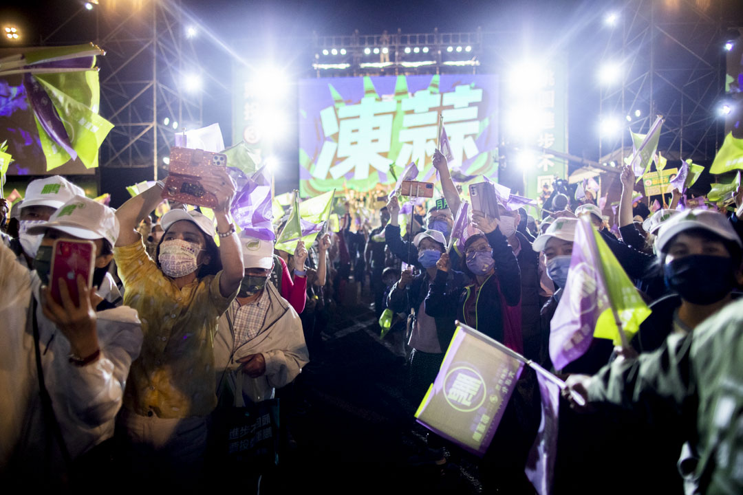 2022年11月20日，民進黨桃園市長候選人鄭運鵬舉行造勢大會。