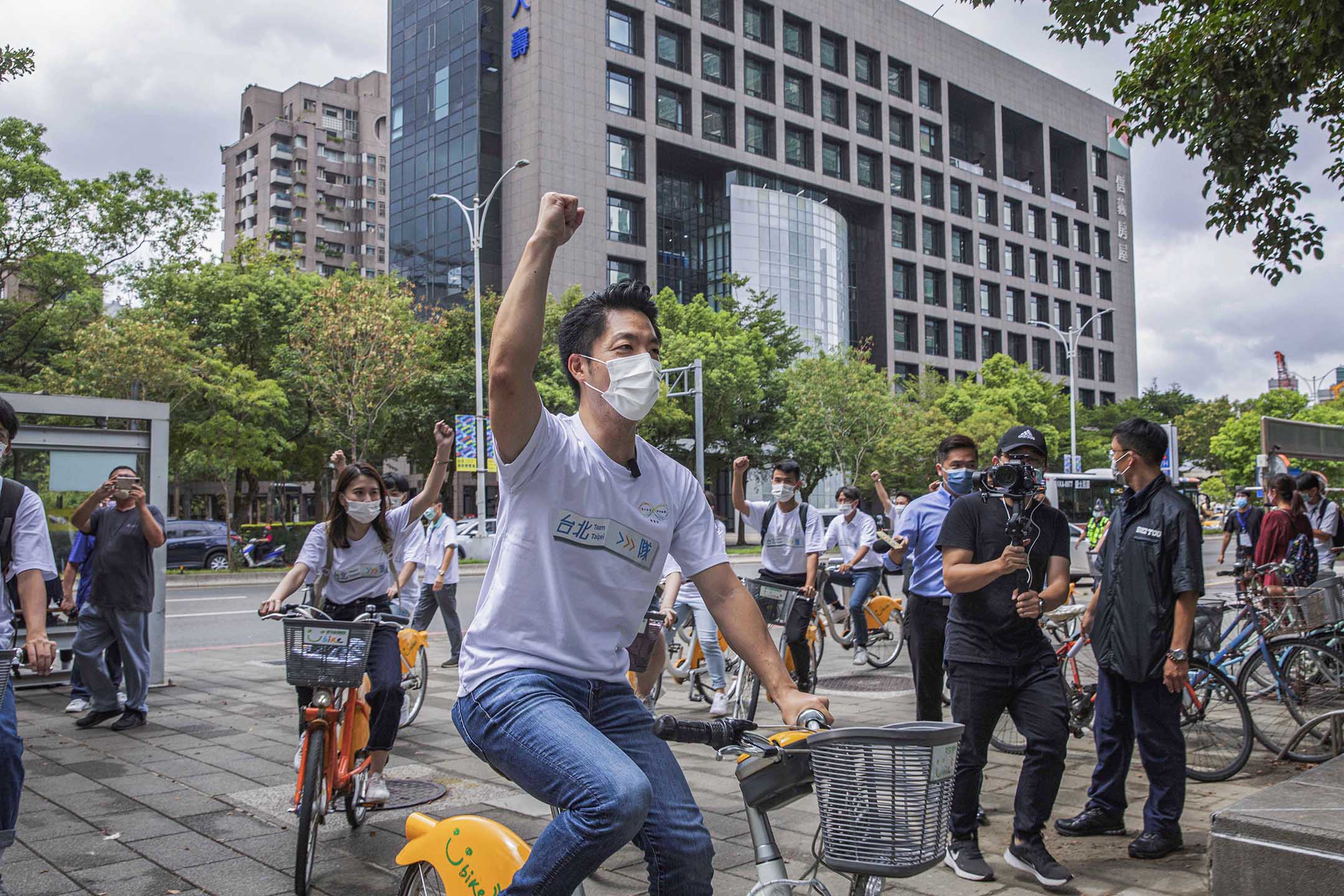 2022年8月31日,台北,國民黨台北市長候選人蔣萬安登記參選。