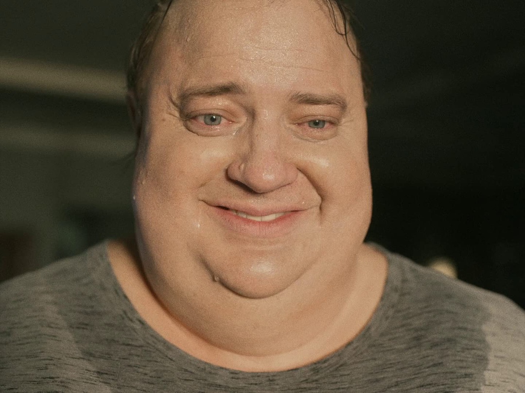 《鯨》電影劇照,Brendan Fraser 飾演爸爸一角奪奧斯卡最佳男主角。