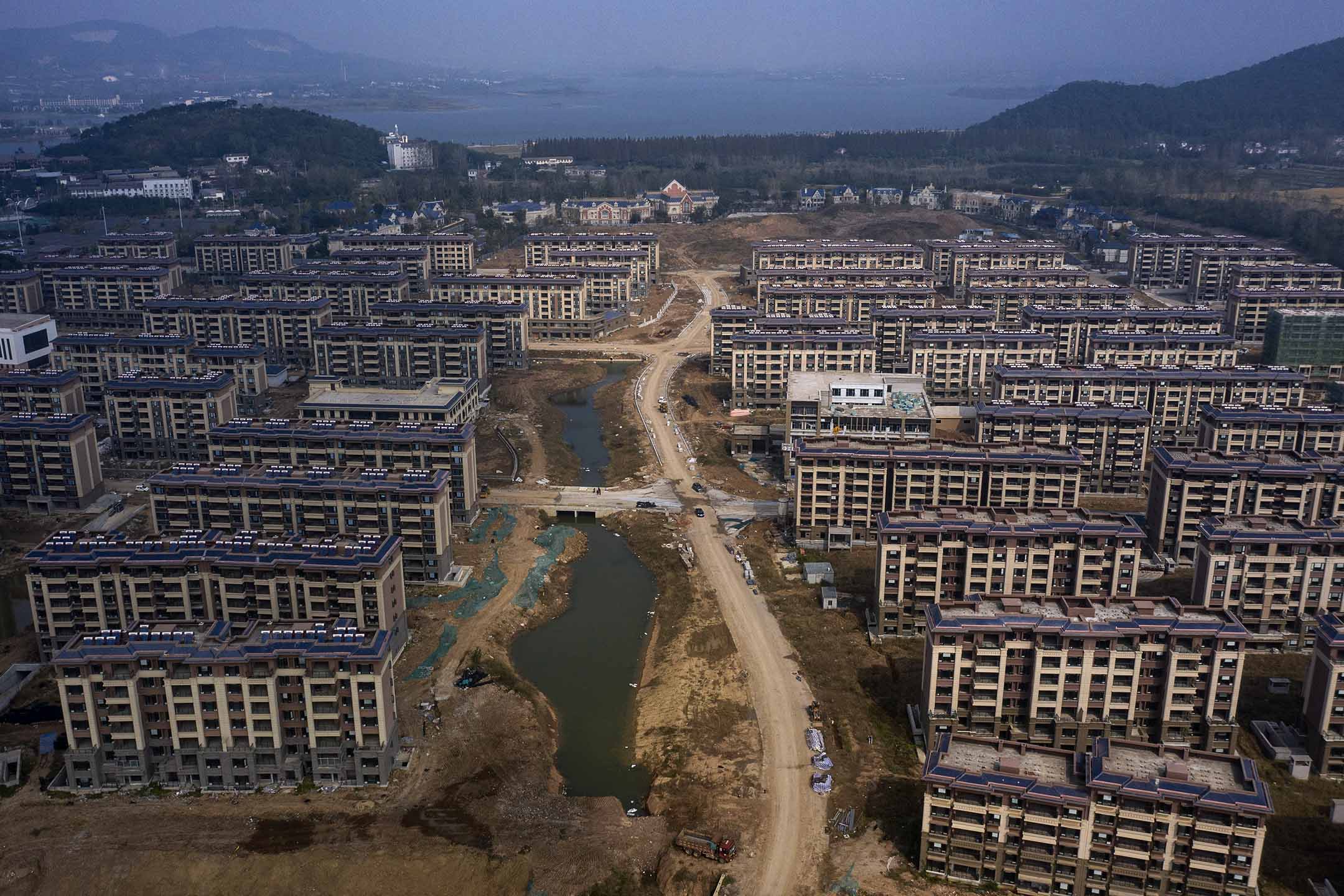 2021年10月22日,南京,中國恆大集團的開發項目。攝:Qilai Shen/Bloomberg via Getty Images