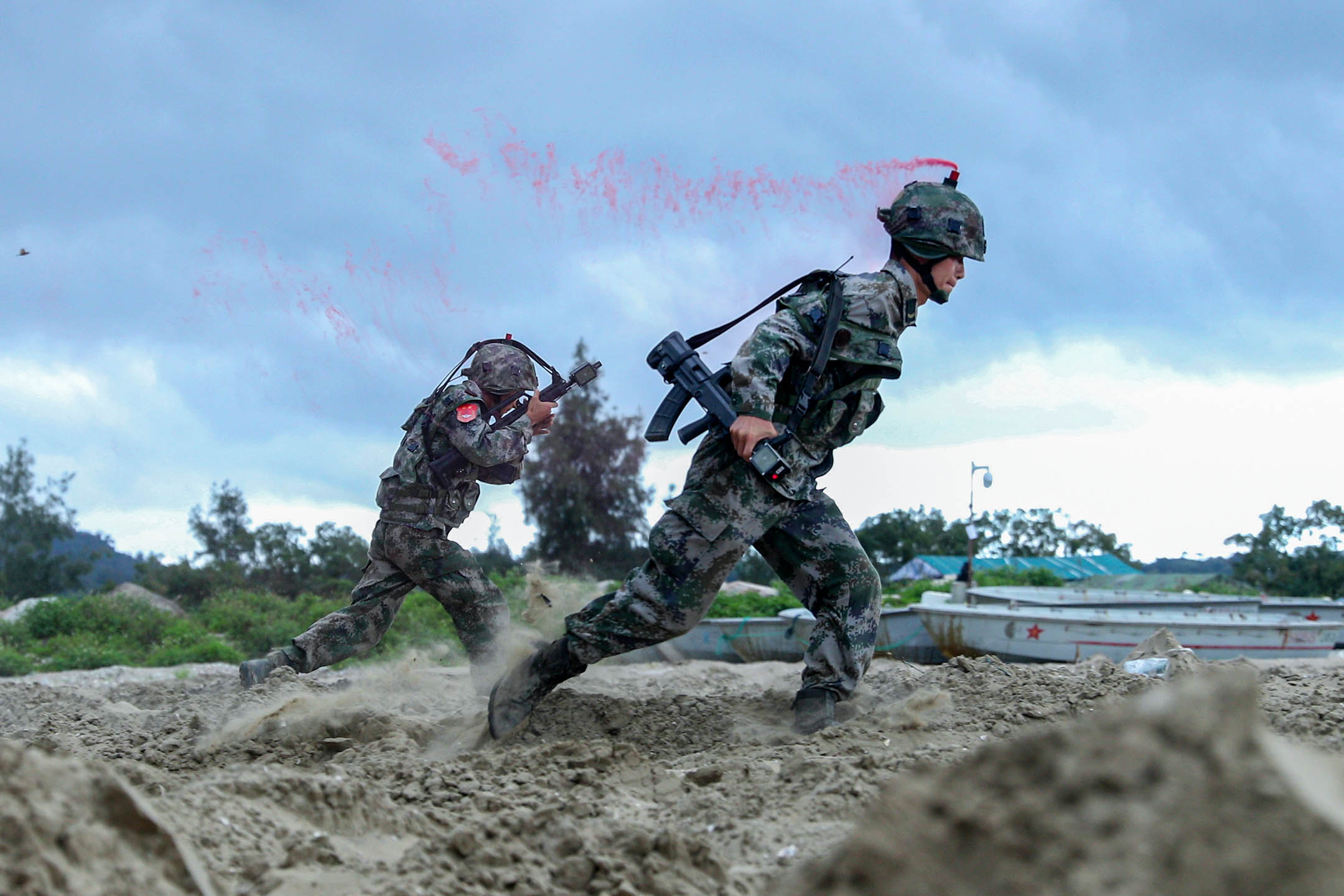 2022年8月24日,中國人民解放軍在福建省漳州市進行實彈演習。攝:CFOTO/Future Publishing via Getty Images
