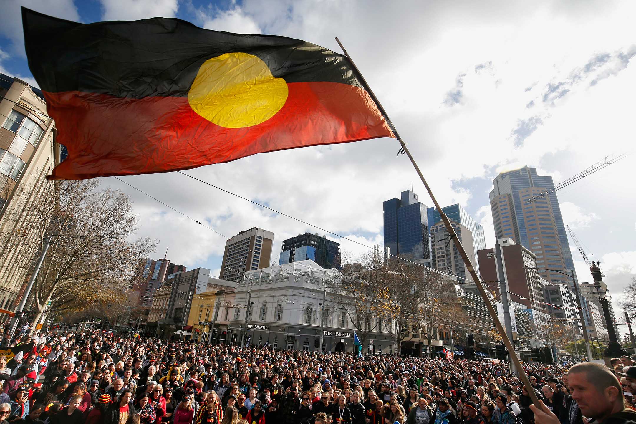 2018年7月6日,澳洲墨爾本,數千人參加NAIDOC遊行。攝:Darrian Traynor/Getty Images