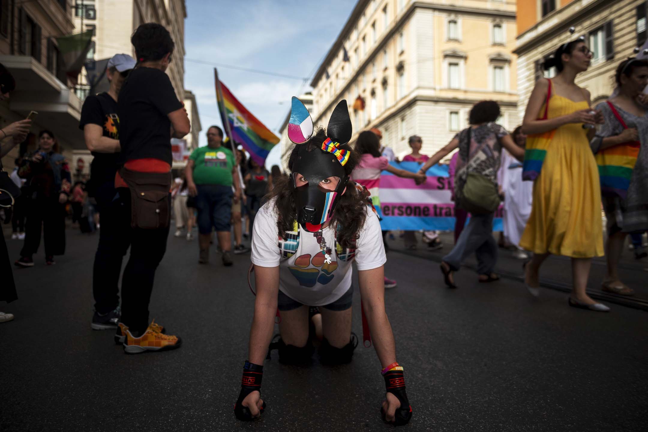 2019年6月8日,義大利羅馬舉行的同志遊行。攝:Antonio Masiello/Getty Images