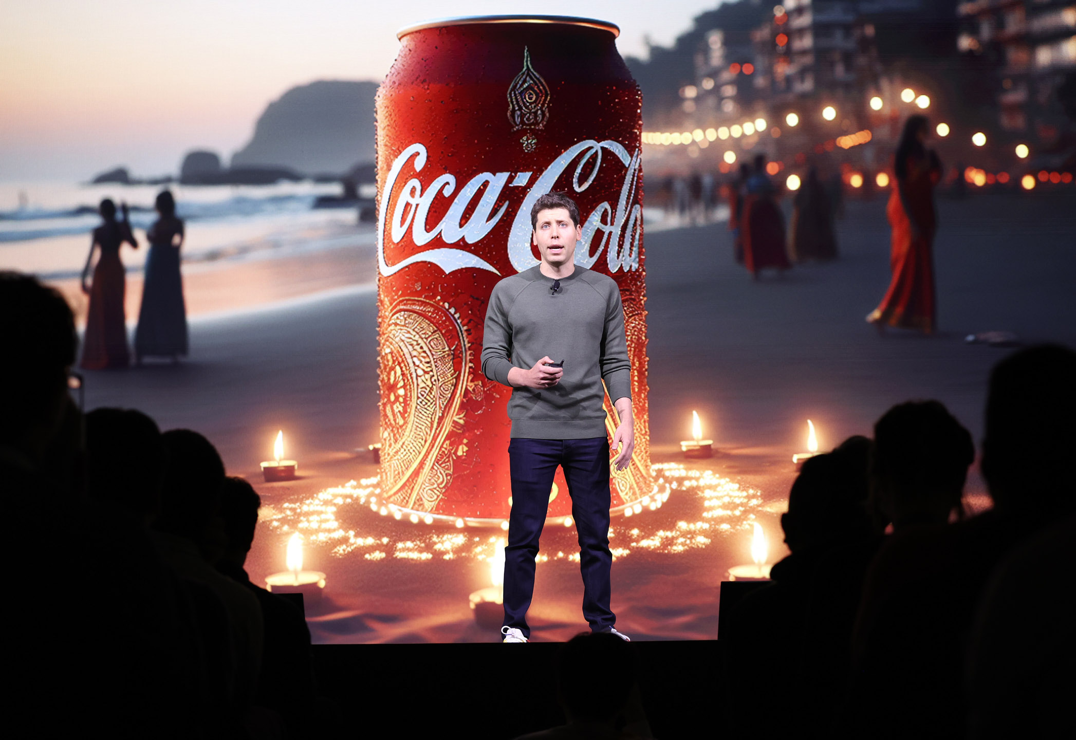 2023年11月6日，美國，OpenAI 執行長 Sam Altman 在 OpenAI DevDay 活動上發表演說。攝：Justin Sullivan/Getty Images