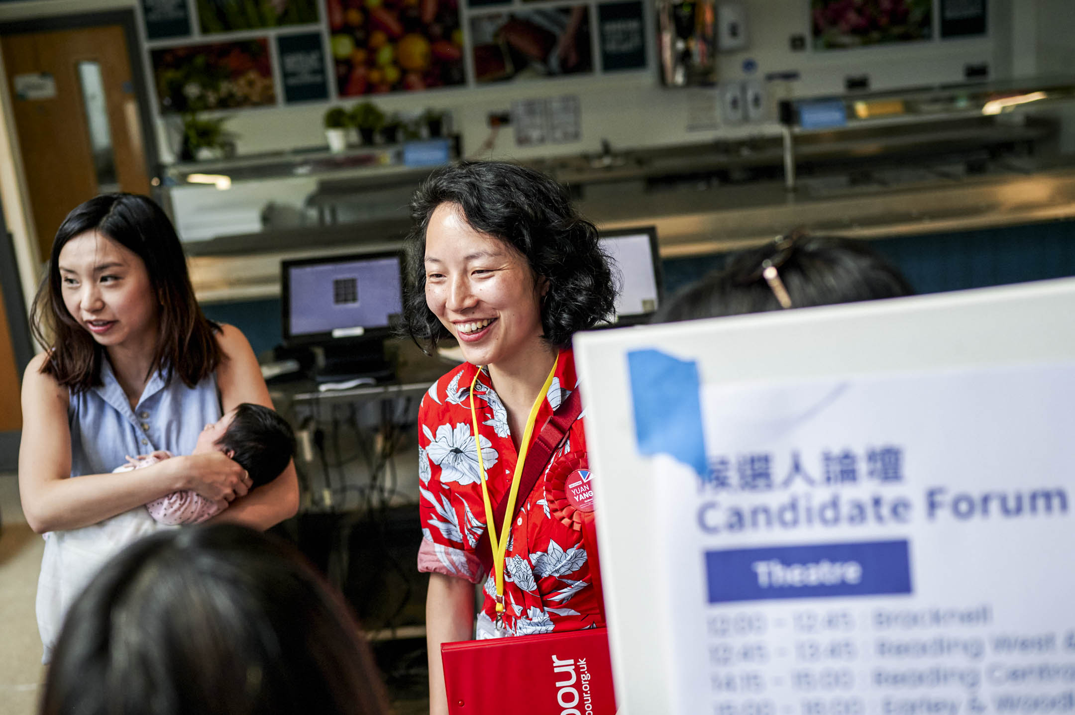 2024年6月24日,工黨雷丁東南部Earley and Woodley選區候選人Yuan Yang 出席「英國國會議員大選候選人論壇」。攝:ST Wong/端傳媒