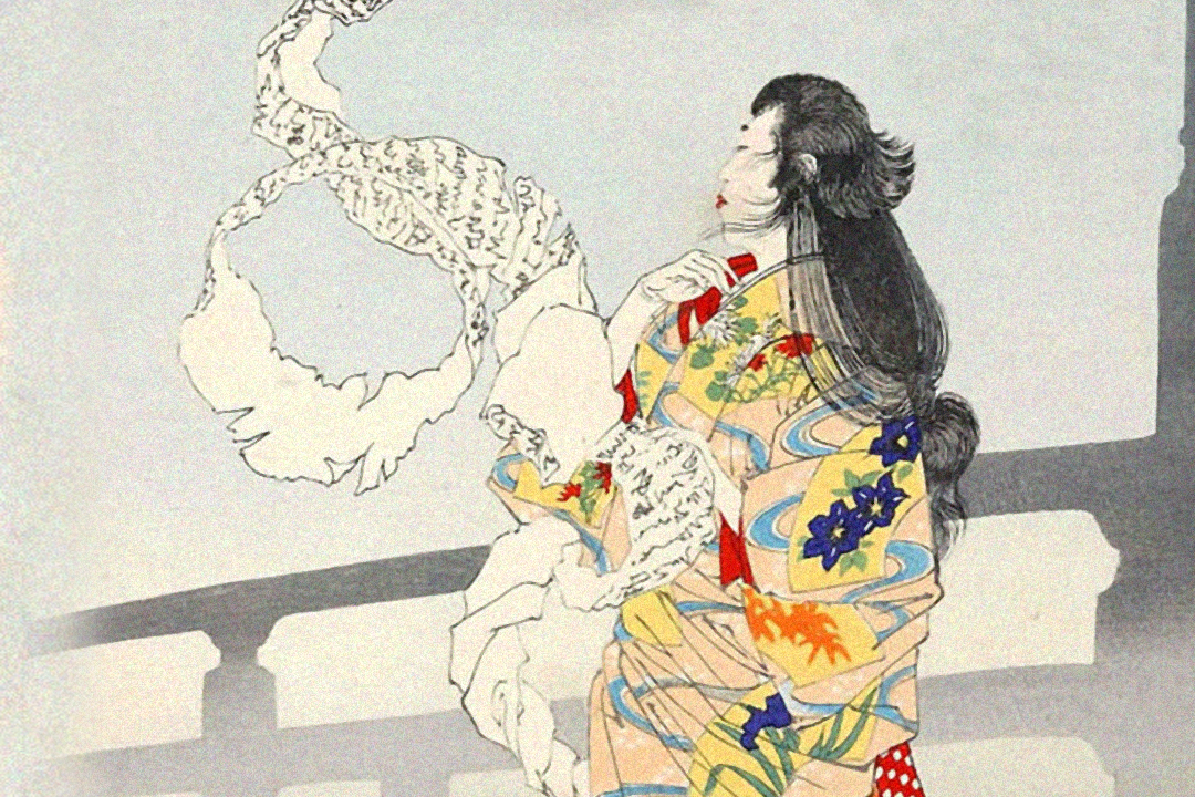 浮世绘师月冈芳年作品,连环画作“月百姿”
