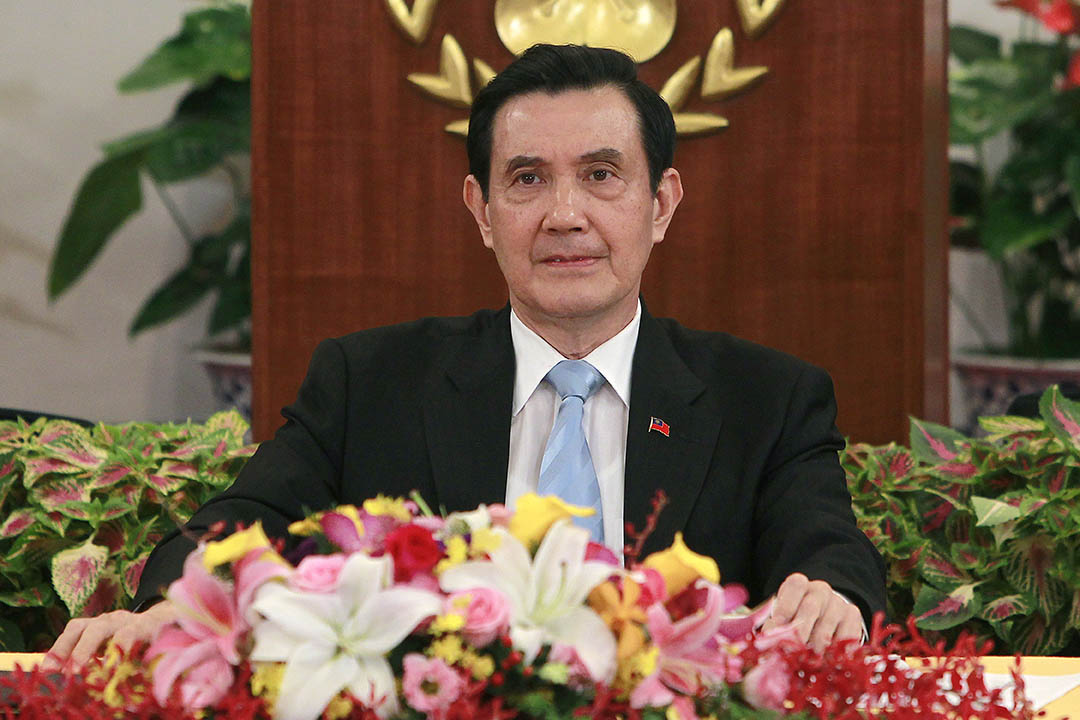 2015年11月6日,台北總統府,馬英九就「馬習會」召開記者會。攝:Chiang Ying-ying/AP
