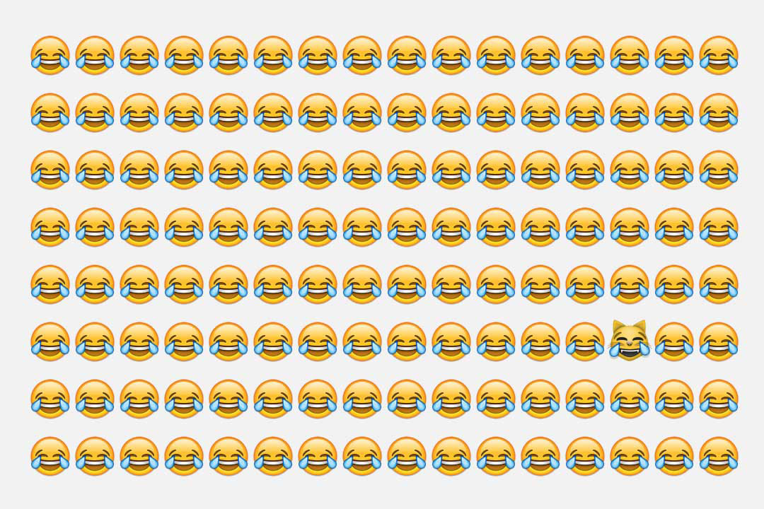 這圖隱藏了一個特別的Emoji，小朋友看誰更快找出來！圖：端傳媒設計部